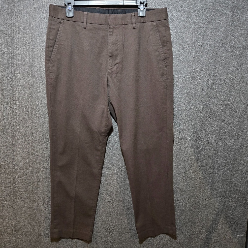 Bonobos Mens Size 32x28 Chino Pants Tuesday Athletic Fit Brown Stripe Slack